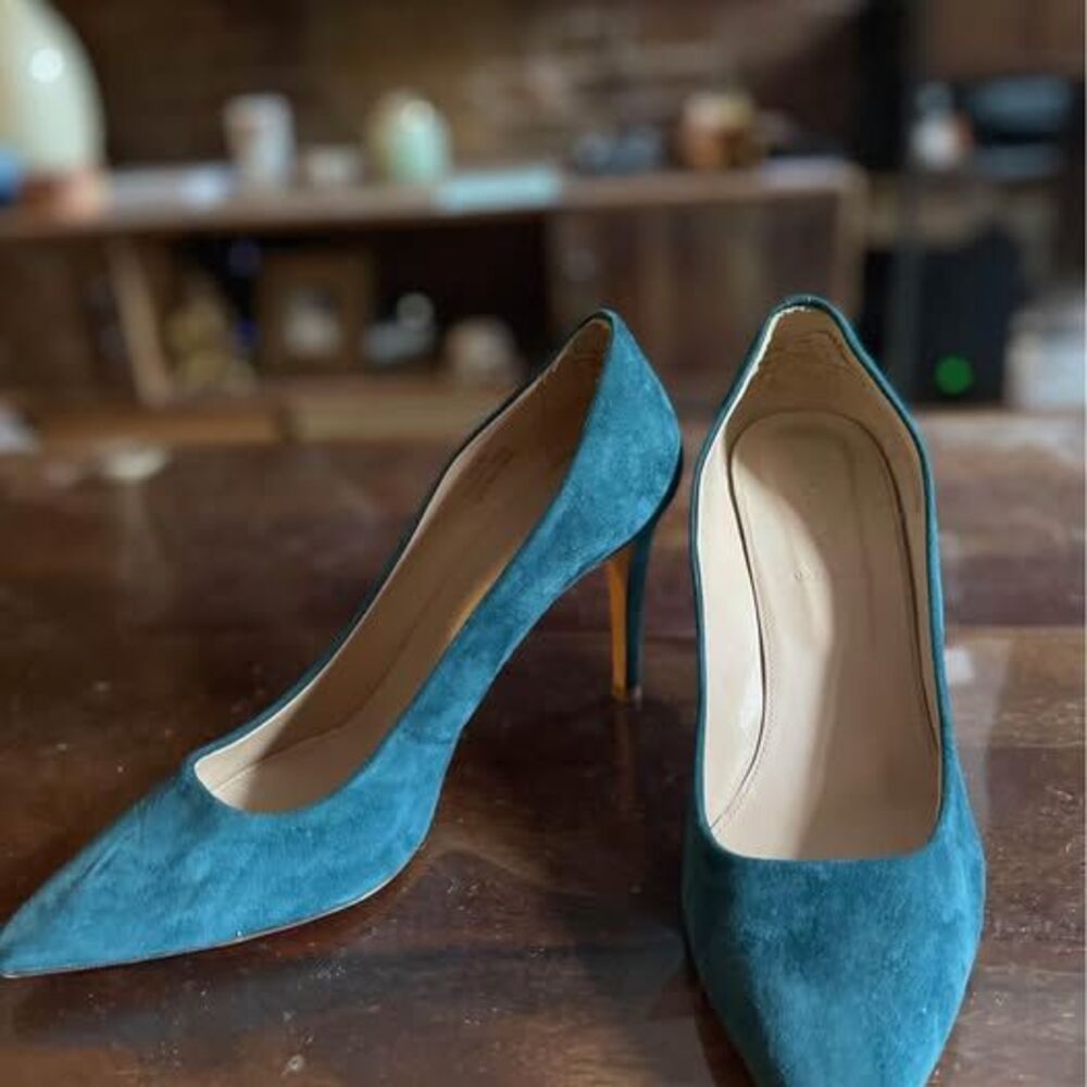 J Crew Made In Italy Suede Stiletto Heels Size 9